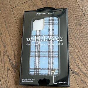 wildflower plaid blue case